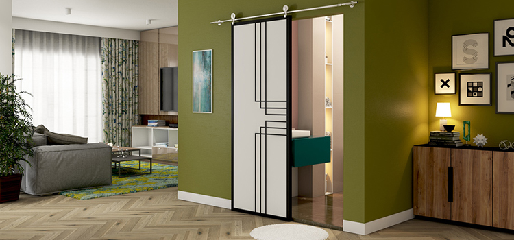 sliding bathroom door installation in Goleta